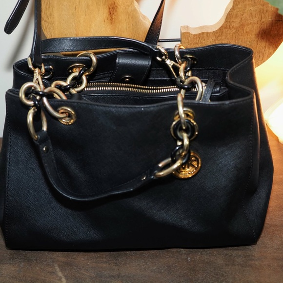 Michael Kors Black Leather Handbag - Picture 4 of 6